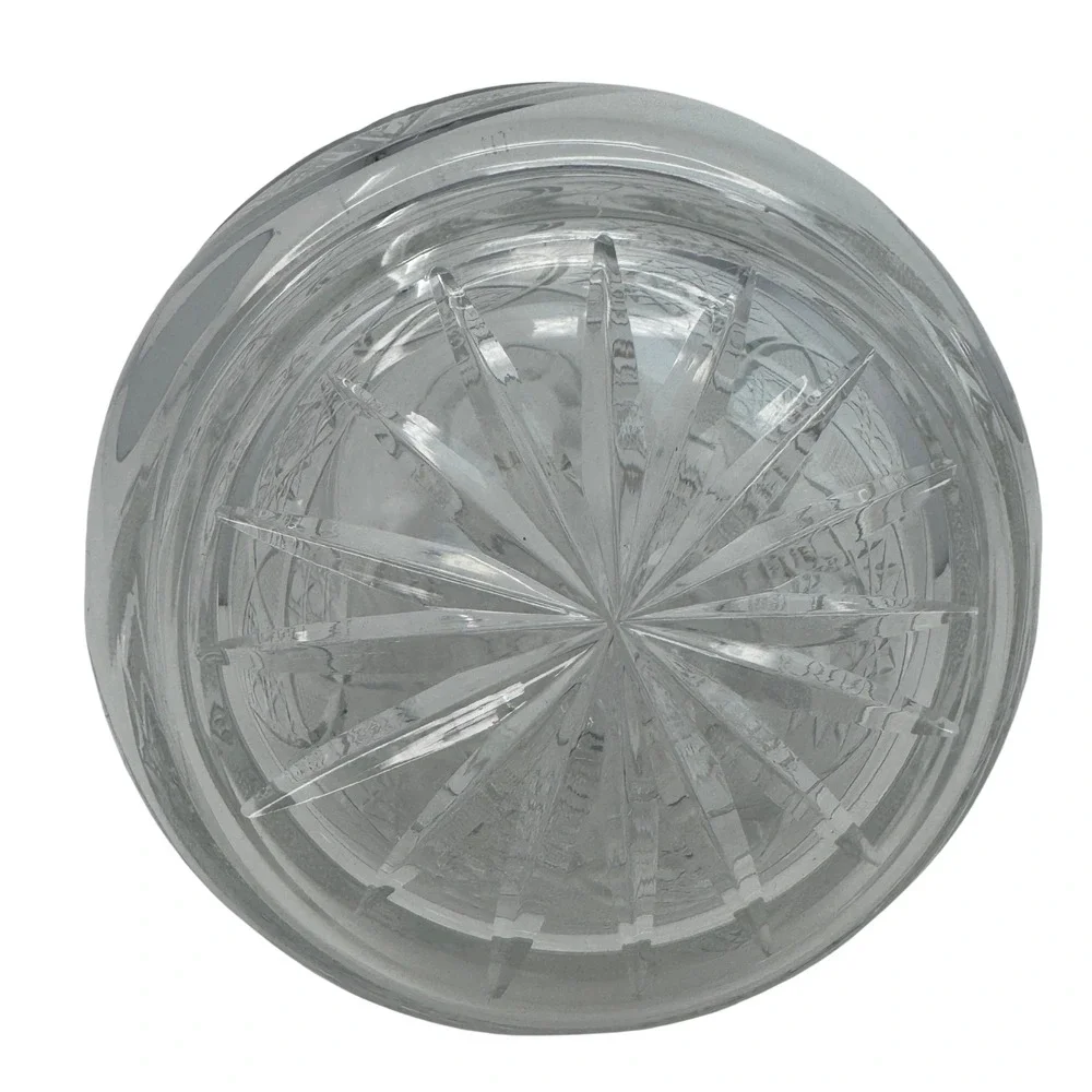Vintage Cut Glass Crystal Decanter w Stopper‎ 10